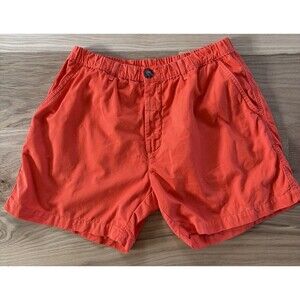 Chubbies Shorts Mens M Orange Elastic Waist Chino Casual Preppy Athleisure Retro